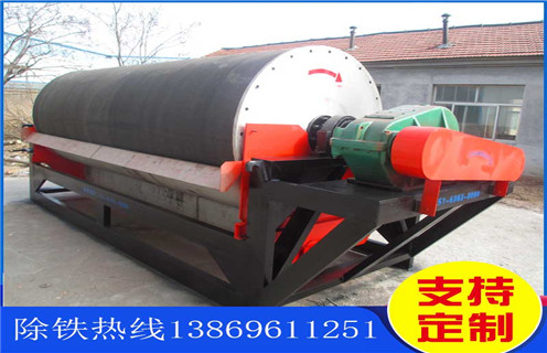 永磁筒式磁选机，山东永磁筒式磁选机磁偏角怎么调整_远力山东永磁筒式磁选机磁偏角怎么调整优缺点的结构磁场分布图